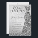 Silver Glitter Dress Womans 60:e Födelsedagsfesten Inbjudningar<br><div class="desc">Silver Glitter Dress är sextionde Födelsedagsfesten och fantastiska inbjudningsvariationer till inbjudan och matchande artiklar i vår butik</div>