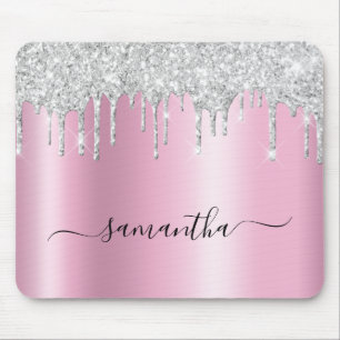 Silver Glitter Drips Rosa Shimmer Musmatta