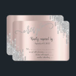 Silver Glitter Driver Bat mitzvah OSA Inbjudningar<br><div class="desc">Elegant silver glitter droppar i ro mot guld.</div>