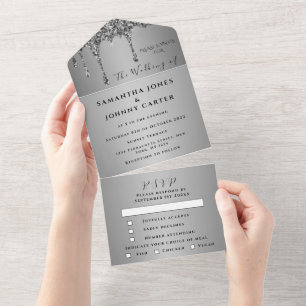 Silver Glitter Drives Gnistra OSA Elegant bröllop