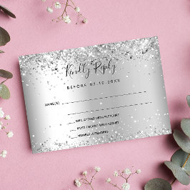 Silver glitter elegant bröllop OSA