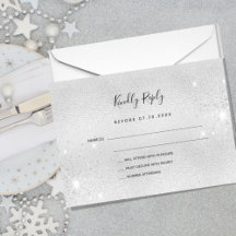 Silver glitter elegant bröllop OSA