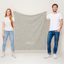 Silver Glitter Elegant Hemdekretet Bröllop NAMN Fleecefilt