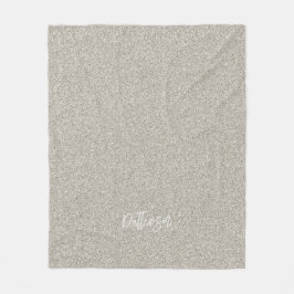 Silver Glitter Elegant Hemdekretet Bröllop NAMN Fleecefilt