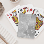 Silver Glitter Glam Bling Personlig Metallic Casinokort<br><div class="desc">Anpassa enkelt metall i silver och glamorösa faux glitter med ditt eget namn.</div>