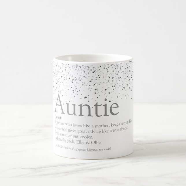 Silver Glitter Glam Cool Faster Tanta Definition  Kaffemugg (Center)