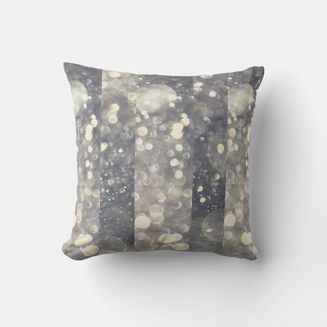 Silver Glitter Glamour Glam Modern Trendig Kudde (Framsida)