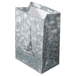 Silver Glitter Glitter Bling Eiffeltornet Party