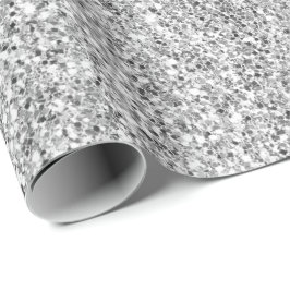Silver Glitter Glitz Presentpapper