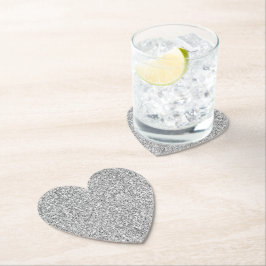 Silver Glitter Glitz Underlägg Papper