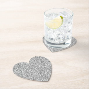 Silver Glitter Glitz Underlägg Papper