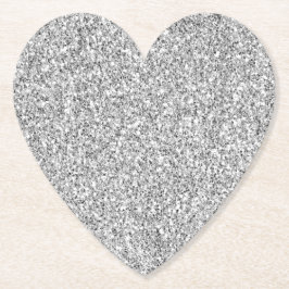 Silver Glitter Glitz         Underlägg Papper