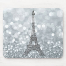 Silver Glitter Gnista Paris Eiffeltornet Glam