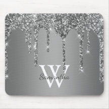 Silver Glitter Gnistra Drivfolie Monogram Namn