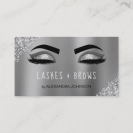 Silver Glitter Gnistra Eyelash Lash Brows Visitkort