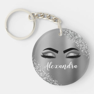 Silver Glitter Gnistra Eyelash Monogram Namn