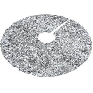 Silver Glitter Gnistra Julgransmatta Borstad Polyester