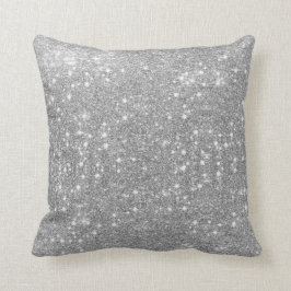 Silver Glitter Gnistra Metall Metallic look Kudde