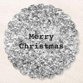 Silver Glitter Gnistra Underlägg Papper