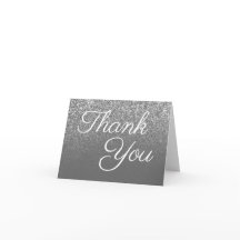 Silver Glitter Grått Ombre