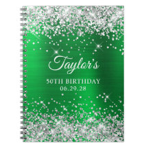 Silver Glitter Grön Folie 50-års Födelsedagsgäst