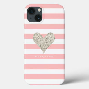 Silver Glitter Heart