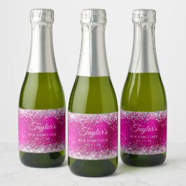 Silver Glitter Hot Pink Folie 40 & Fantastisk
