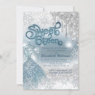 Silver glitter i barrikum inbjudningar