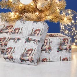 Silver Glitter julböl Presentpapper