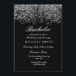 Silver Glitter Konfetti Svart Svärtmansfest Inbjudningar<br><div class="desc">Silver Glitter Konfetti Svart Svärtmansfest

Vacker falsk guldglitterkonfetti-inbjudan.

Matchande kollektion i Niche and Nest-butik.

Design med tillstånd av Studio Danmark</div>