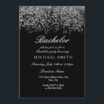 Silver Glitter Konfetti Svart Svärtmansfest Inbjudningar<br><div class="desc">Silver Glitter Konfetti Svart Svärtmansfest

Vacker falsk guldglitterkonfetti-inbjudan.

Matchande kollektion i Niche and Nest-butik.

Design med tillstånd av Studio Danmark</div>