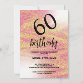 Silver Glitter korallkalligrafi Inbjudningar