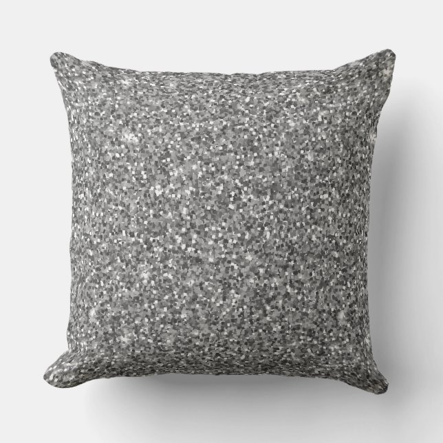 Silver Glitter Kudde (Framsida)