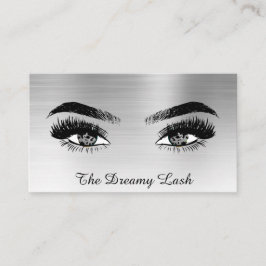 *~* SILVER Glitter Lash QR Brows Extensions Visitkort