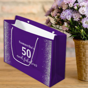 Silver Glitter Lila 50:e födelsedagen
