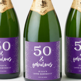 Silver Glitter Lila 50:e Födelsedagsfesten