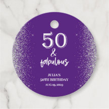 Silver Glitter Lila 50:e Födelsedagsfesten