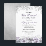 Silver Glitter Lila Blommigt Vow Renewal Inbjudan<br><div class="desc">Silver Glitter Lila Blommigt Vow Renewal Inbjudan Se matchningssamling i Niche and Nest Store Design från: https://www.etsy.com/shop/SmallHouseBigPony</div>