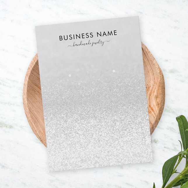 Silver Glitter Ljus Örning av den judiska Visninge Visitkort (Skapare uppladdad)