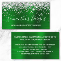 Silver Glitter Ljusgrön Folie Webbutik