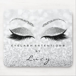 Silver Glitter Makeup Beauty Studio Lash Grått Mer Musmatta