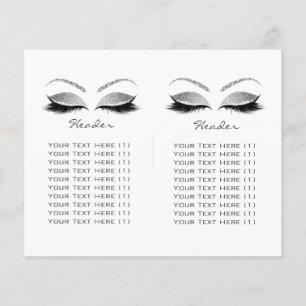 Silver Glitter Makeup Öga Lash Prices Logotyp Flygblad