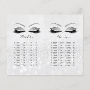 Silver Glitter Makeup Öga Lash Prices Logotyp Flygblad