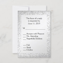 Silver Glitter Menu OSA Kort