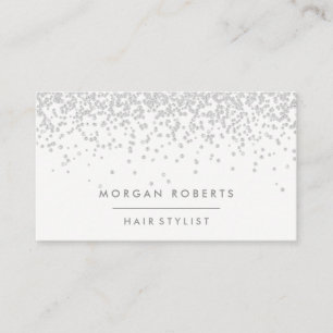 Silver Glitter Modern Grått - alla yrken Visitkort