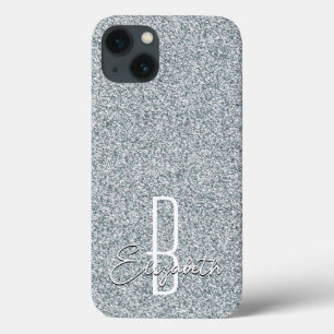 Silver Glitter Monogram