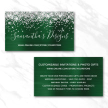 Silver Glitter Mörk Grön Folie Webbutik