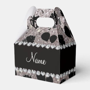 Silver glitter muffins-ballonger presenter presentaskar