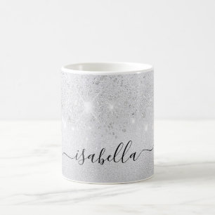 Silver glitter namn glamoral kaffemugg