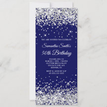 Silver Glitter Navy 50-årsfirande